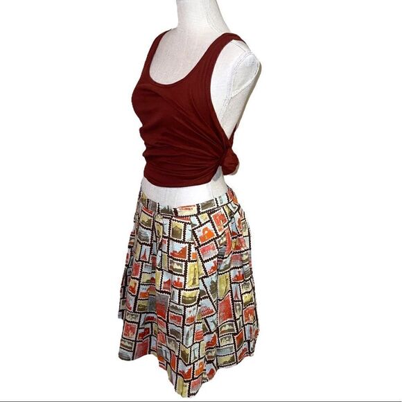 Vintage Novelty Postage Stamp Flare Skirt - Picture 7 of 13